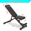GOFLYSHINE Flat Bench Adjustable Weight Bench for Home Exercise