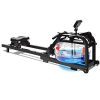 Home Fitness Water Rowing Machine with LCD Monitor and Dual Rails for Indoor Training