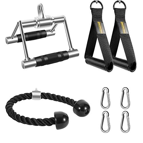DYNASQUARE Tricep Rope Cable Machine Attachments