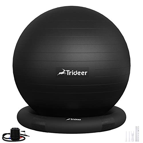 Trideer Ball Chair – Exercise Stability Yoga Ball with Base for Home