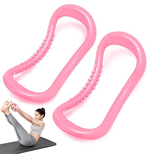 ROSRAN Yoga Ring Pilates Ring, Adjustable Soft Fitness Circle Ring