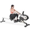 Merax Rowing Machine – 8-Adjustable Resistance Magnetic Rower with LED Monitor, 340 lbs Max Weight, Compact Fitness Equipment for Home Use