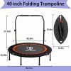 Outroad 40inch Foldable Mini Trampoline, Fitness Rebounder