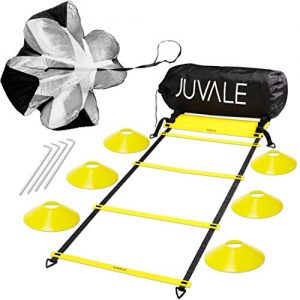 Juvale Speed and Agility Ladder Training Set with 6 Cones