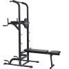 Power Tower Dip Station High Capacity 800lbs w/Weight Sit Up Bench