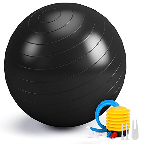 SMARTOR Exercise Ball 65CM Fitness Ball, Anti-Burst Stability Ball