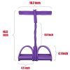 DOUBLEFUN Pedal Resistance 4-Tube Pull Rope with Foot Pedal