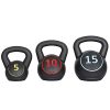 ZENY 3-Piece Kettlebell Set with Storage Rack Exercise