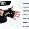 Premium Leather Workout Gloves for Women & Men