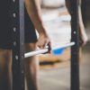 Squat Rack with Barbell Holder, Silver Spotter Arm,2x2 Uprights