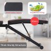 Foldable Weight Bench with Adjustable Backrest and Priest Stool