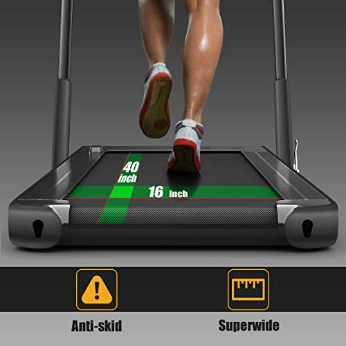 Goplus 2 in 1 Folding Treadmill, 2.25HP Under Desk Electric Treadmill
