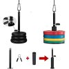 Arm Strength Training with Loading Pin Tricep Strap Bar Cable Rope Machine