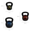 Best Choice Products 3-Piece Kettlebell Set with Storage Rack