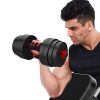 Vlemua US in Stock, Adjustable Dumbbells,88 Lbs Weight Set
