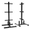 YAHEETECH 2in Weight Plate Rack Tree, 2 Barbell Bar Holders