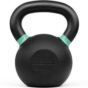 Yes4All Powder Coated Kettlebell Weights with Wide Handles & Flat Bottoms