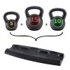 MaxKare Kettlebell Set 3-Piece HDPE 5lb, 10lb, 15lb Weights Kettlebells