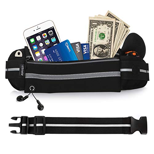 USHAKE Gear Running Belt with Extender, Bounce Free Pouch Bag
