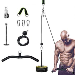 Fitness Pulley Cable System Machine with Curving Bar