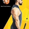 Arm Strength Training with Loading Pin Tricep Strap Bar Cable Rope Machine