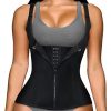 Women Waist Trainer Corset, Zipper Vest Body Shaper Cincher