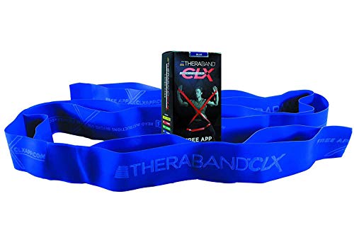 TheraBand CLX Resistance Band with Loops, Fitness Band for Home