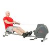 Sunny Health Magnetic Rowing Machine with Digital Monitor and 16 Adjustable Resistance Levels for Full-Body Home Workouts