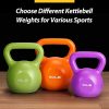 Kettlebell Weights, 15lb Vinyl Coated Cast Iron Kettlebell Workout