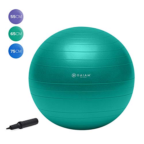 Gaiam Total Body Balance Ball Kit - Includes 65cm Anti-Burst