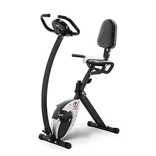 Marcy Foldable Recumbent Exercise Bike with High Backrest