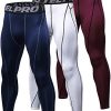 Yuerlian Men's Compression Pants Baselayer Cool Dry Sports Leggings