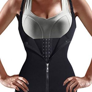 Nebility Women Waist Trainer Corset Zipper Vest Body Shaper