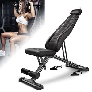Gretess Adjustable Weight Bench, Foldable Incline Workout Bench Press