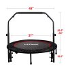 FirstE 48" Foldable Fitness Trampolines, Rebound Recreational Exercise