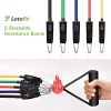 Letsfit Resistance Bands Set 11pcs, Exercise Workout Bands