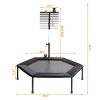 GARTIO 50'' Smart Fitness Trampoline, Hexagonal Silent Rebounder