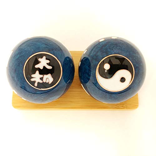 Top Chi Tai Chi Baoding Balls with Bamboo Stand