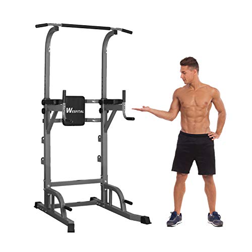 Wesfital Power Tower Dip Stands, Pull-Up Bars Bench Rack