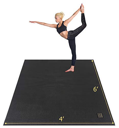 Gxmmat Large Yoga Mat 72"x 48"(6'x4') x 7mm for Pilates