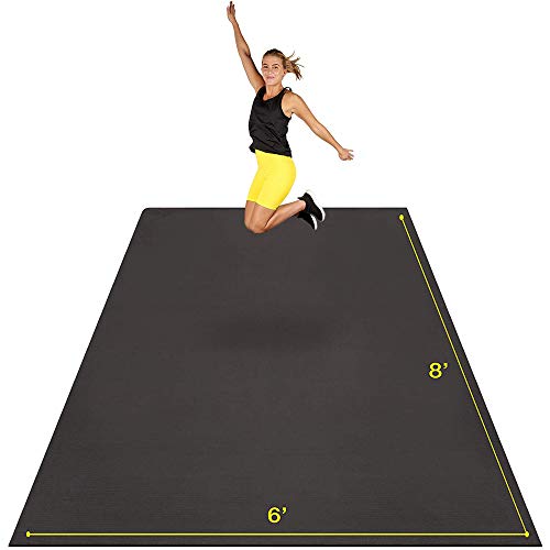 Large Exercise Mat 8' x 6' x 7mm | Ultra-Durable Non-Slip Rubber