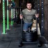 OneFitWonder 35lb Black Bumper Plate Pair Weightlifting