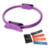 Anfly Pilates Ring – 14 Inch Magic Fitness Circle with Resistance Bands for Full Body Toning and Yoga