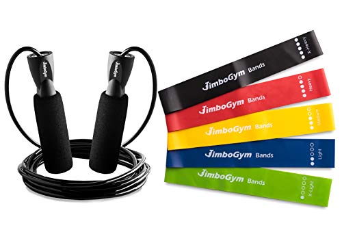 JimboGym Speed Jump Rope, Adjustable - for Adults and Kids