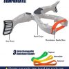Arm Machine System Exercise with 3 System Resistance Training Bands