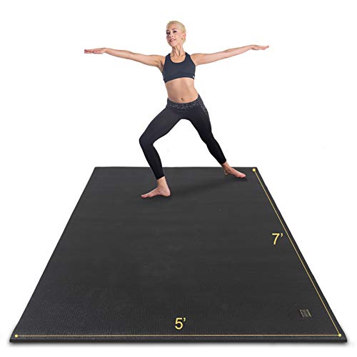 Gxmmat Large Yoga Mat Non-Slip 7’x5’x9mm, Thick Workout Mats
