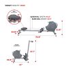 Sunny Health & Fitness SF-RW5856 Magnetic Rowing Machine with Dual Resistance and LCD Monitor