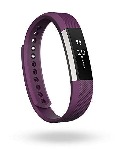 Fitbit Alta Fitness Tracker, Silver/Plum, Large