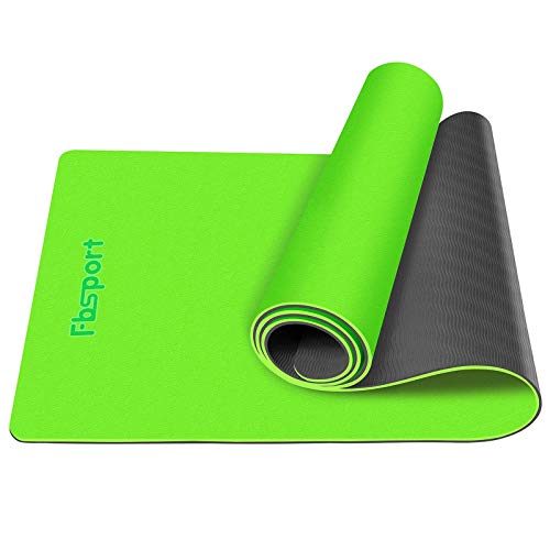 FBSPORT Yoga Mat- Eco Friendly Non Slip 1/4 inch Fitness Exercise Mat