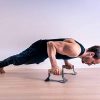 Wooden Push Up Bars with Ergonomical Handle and Heavy-Duty Steel